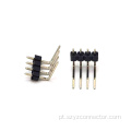 Conector de cabeçalho de pino de 2,54 mm, fileira única 4P